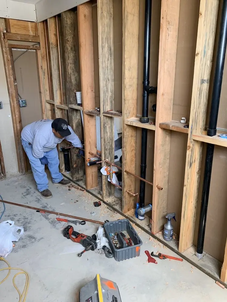 Commercial rough-in plumbing for Water Heater Replacement in North Randolph